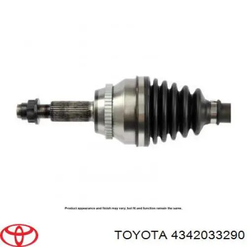 Піввісь (привід) передня, ліва 4342033290 Toyota