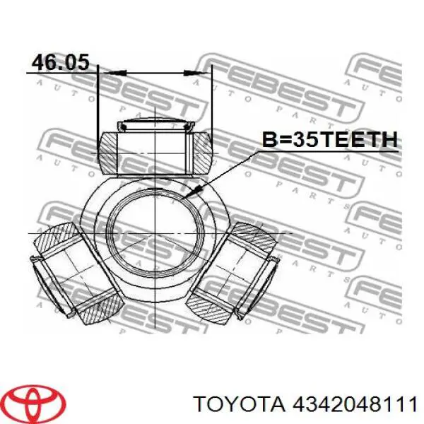 Привід передній лівий Toyota 4342048110 ціна, від 5.64 USD