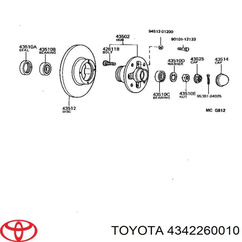 Купити 4342260010 Toyota 