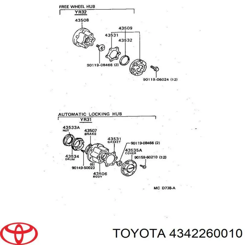  4342260010 Toyota