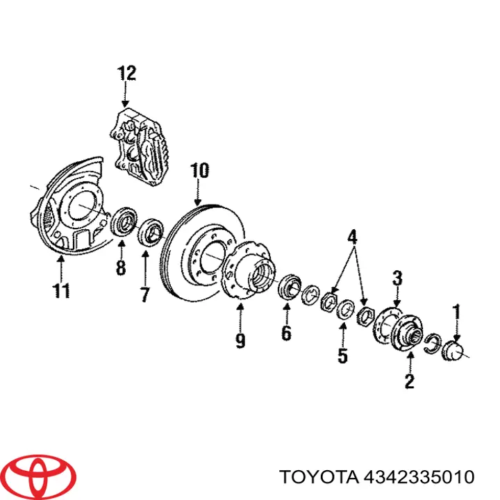 Ковпак колісного диска Toyota Hiace 4 (H1, H2) (Тойота Хайейс)