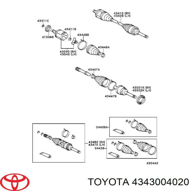4343004020 Toyota 