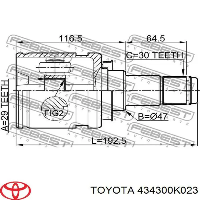 Внутришній трипоїд Ford 1787347 ціна, від 63.81 USD