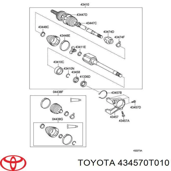  434570T010 Toyota