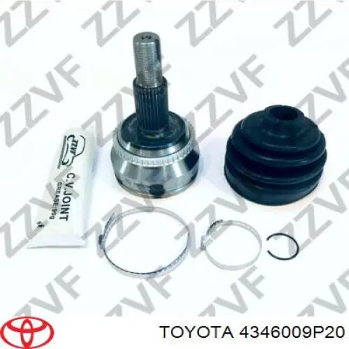 4346009P20 Toyota Привід задній