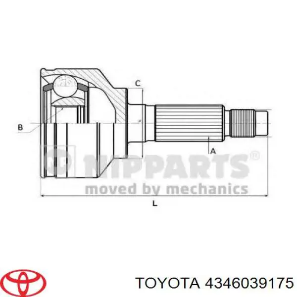 4346039175 Toyota Граната зовнішня