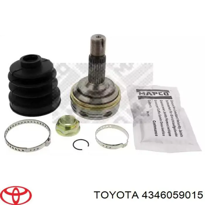 Піввісь передня, права Toyota 4346059015 ціна, від 780.52 USD