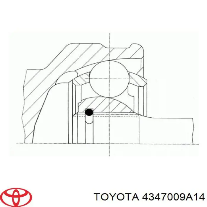 4347009A14 Toyota піввісь (привід передня, ліва)