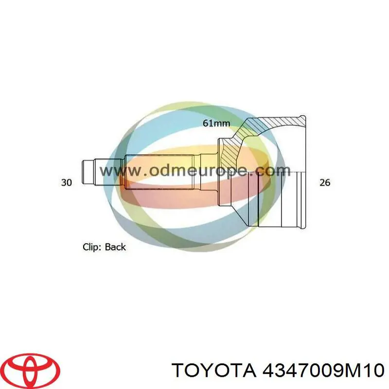 Купити 4347009M10 Toyota ШРКШ зовнішній передній, правий