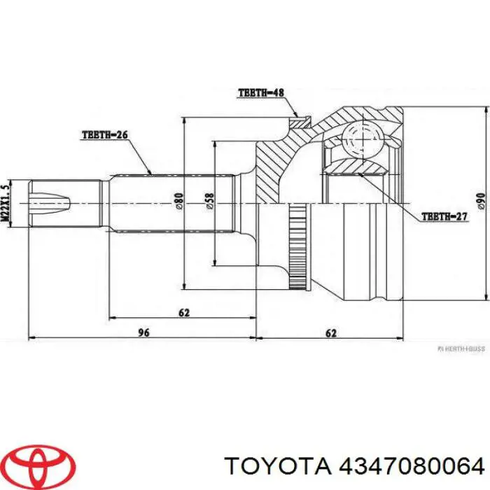  4347080064 Toyota