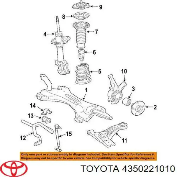 Купити 4350221010 Toyota Маточини передніх коліс