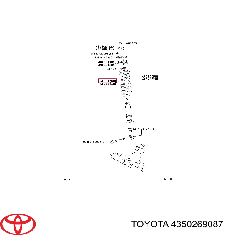 4350269087 Toyota 