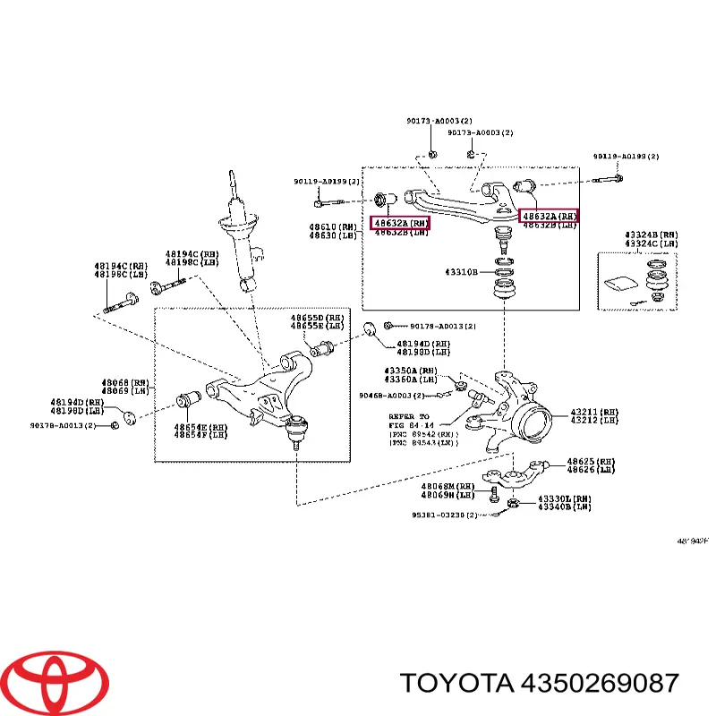 Toyota 4350269087 ціна, від 240.72 USD