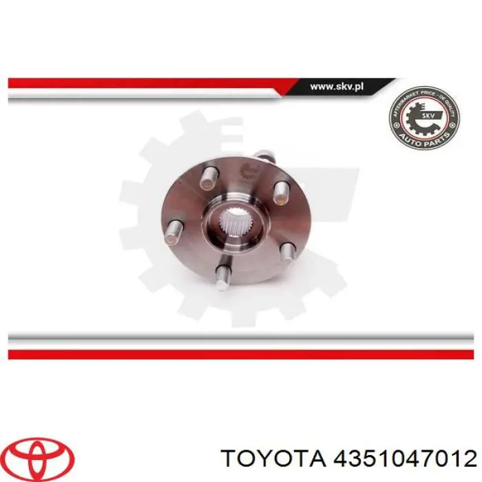 Маточина переднього колеса Toyota 4351047012