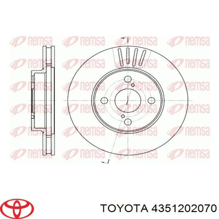 Купити 4351202070 Toyota Ротор гальмівний