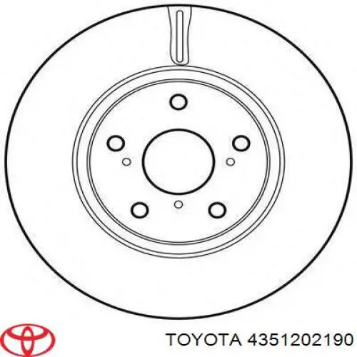 Диск гальмівний передній Toyota 4351202190