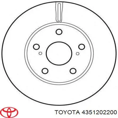 Диск переднього гальма Toyota 4351202200 ціна, від 41.15 USD