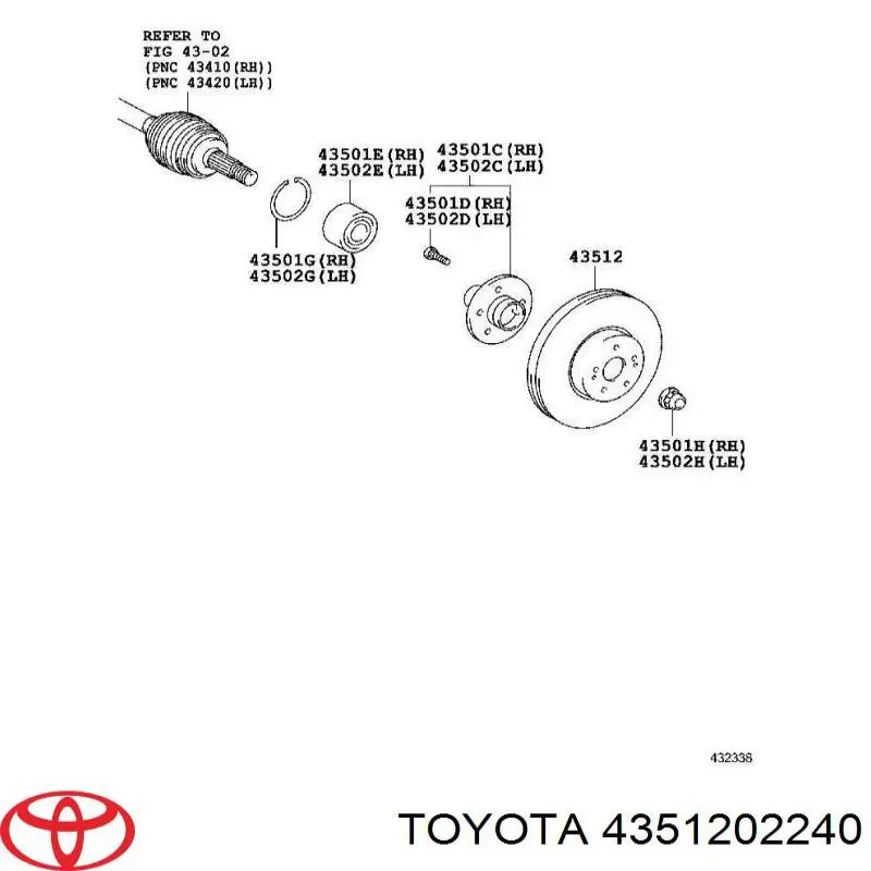Купити 4351202240 Toyota Ротор гальмівний