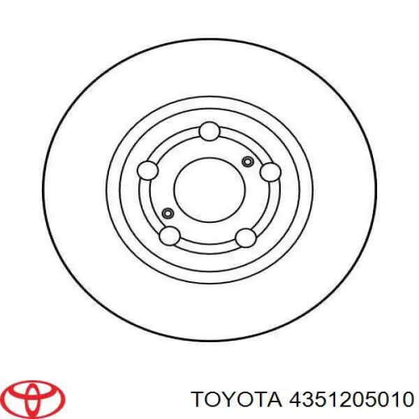 Гальмівні диски передні 4351205010 Toyota