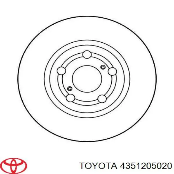 Диск переднього гальма Toyota 4351205020 ціна, від 23.95 USD