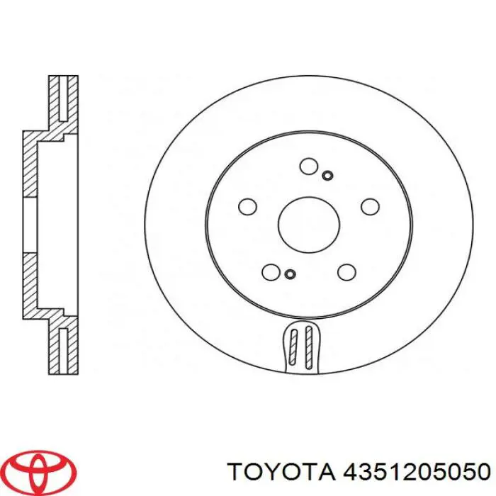 Диск гальмівний передній Toyota 4351205050
