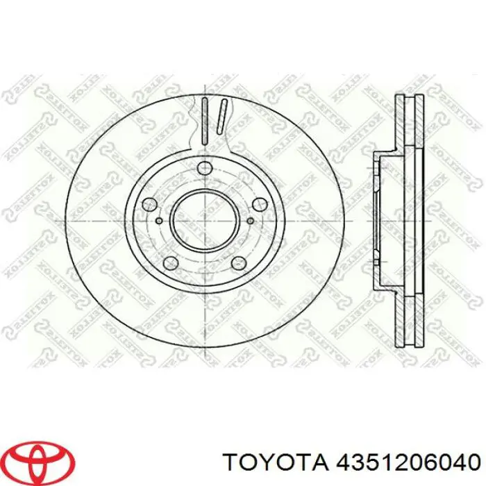 Диск гальмівний передній Toyota 4351206040