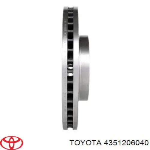 Диск переднього гальма Toyota 4351206040 ціна, від 39.46 USD
