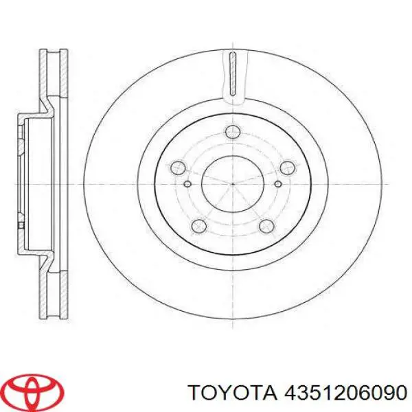 Купити 4351206090 Toyota Ротор гальмівний