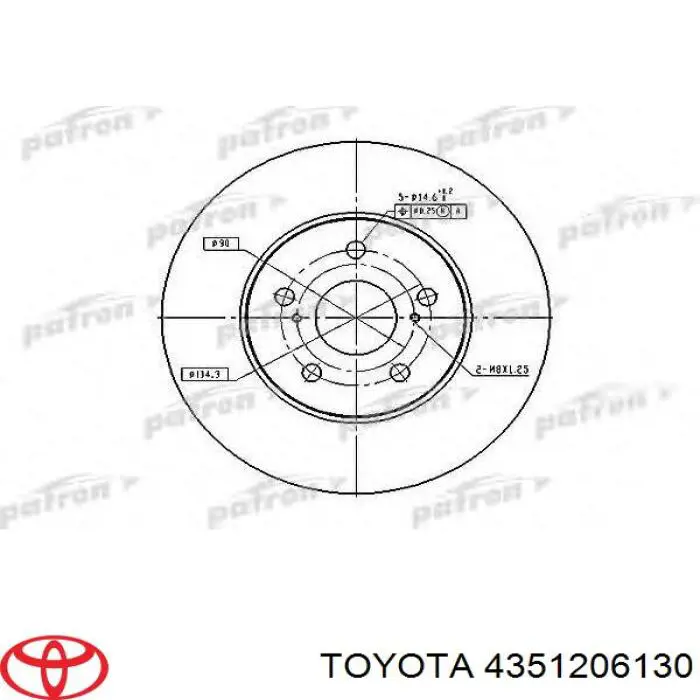 Гальмівні диски передні 4351206130 Toyota