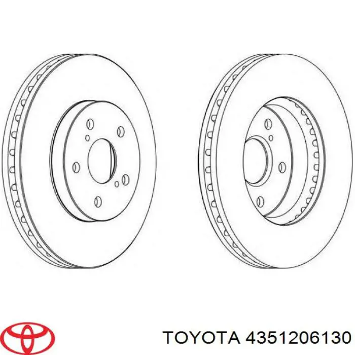 4351206130 Toyota диск гальмівний передній