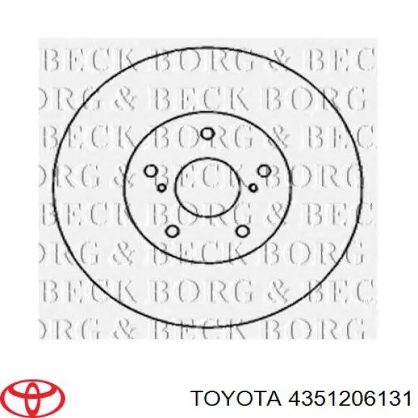 Диск гальмівний передній 4351206131 Toyota