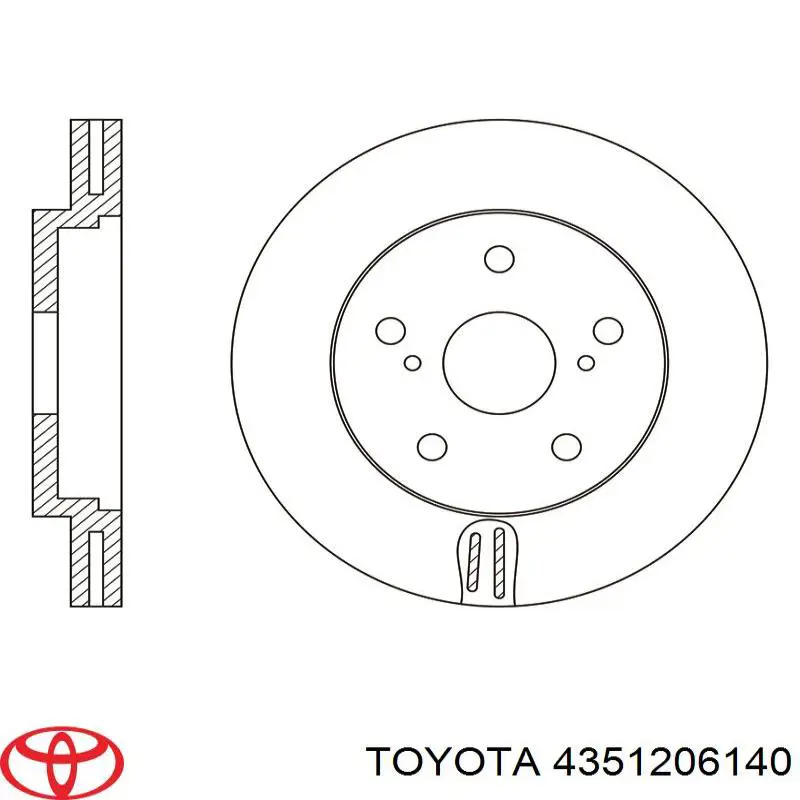 Гальмівні диски передні 4351206140 Toyota