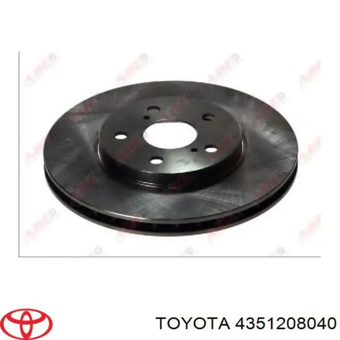 Диск переднього гальма Toyota 4351208040 ціна, від 47.76 USD