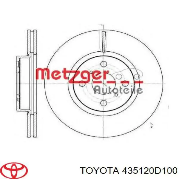 Диск гальмівний передній Toyota 435120D100