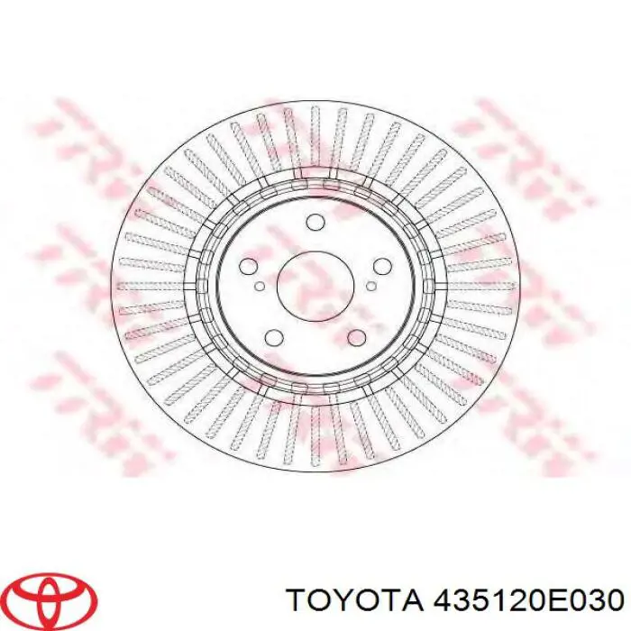 Гальмівні диски передні 435120E030 Toyota