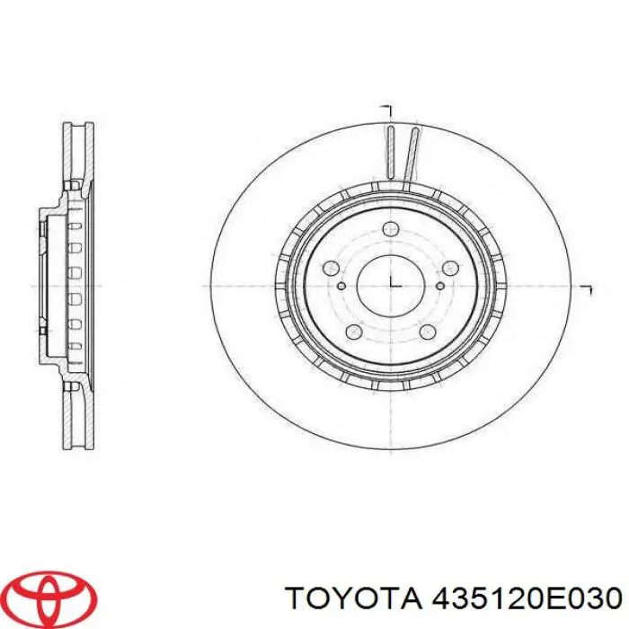 435120E030 Toyota диск гальмівний передній