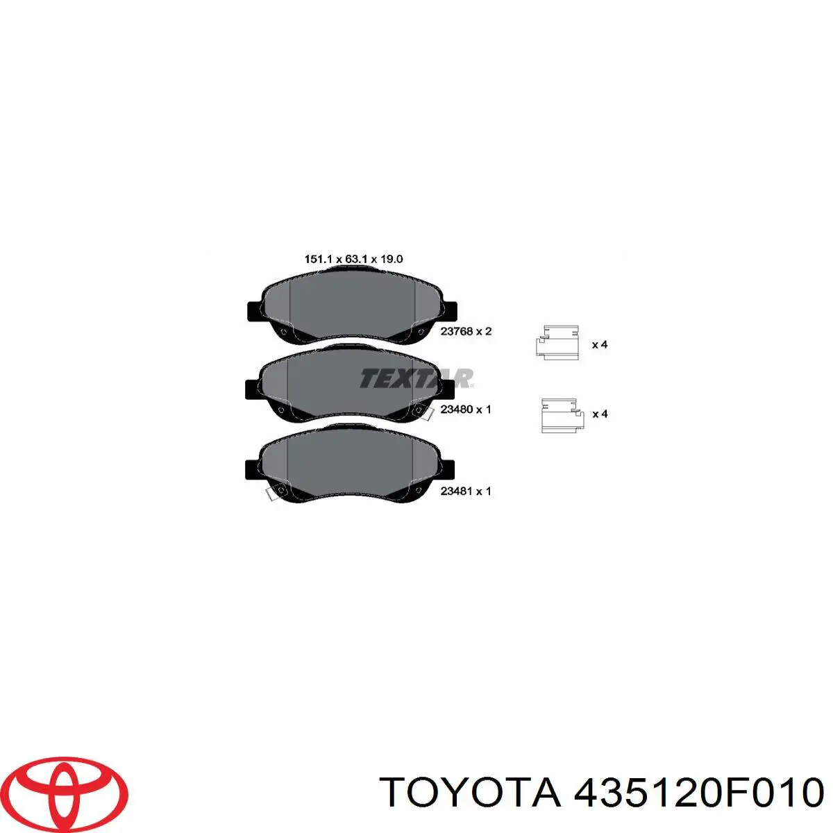 435120F010 Toyota Гальмо дискове переднє