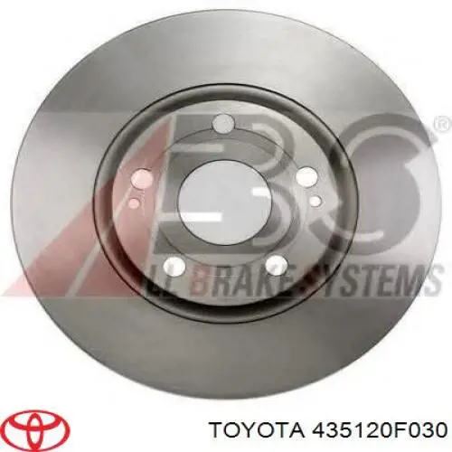 Диск переднього гальма Toyota 435120F030 ціна, від 43.75 USD