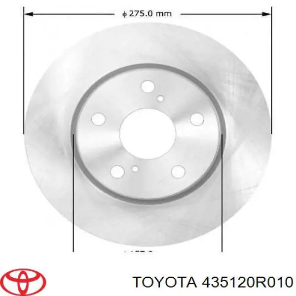 Диск переднього гальма Toyota 435120R010 ціна, від 25.34 USD