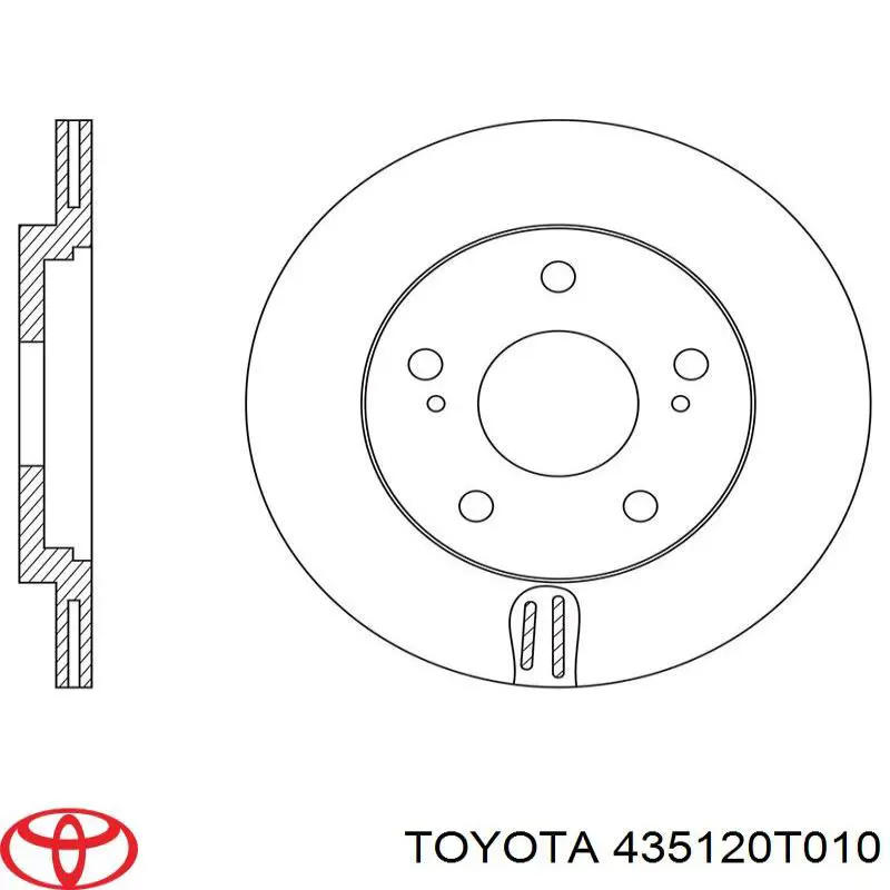 435120T010 Toyota диск гальмівний передній