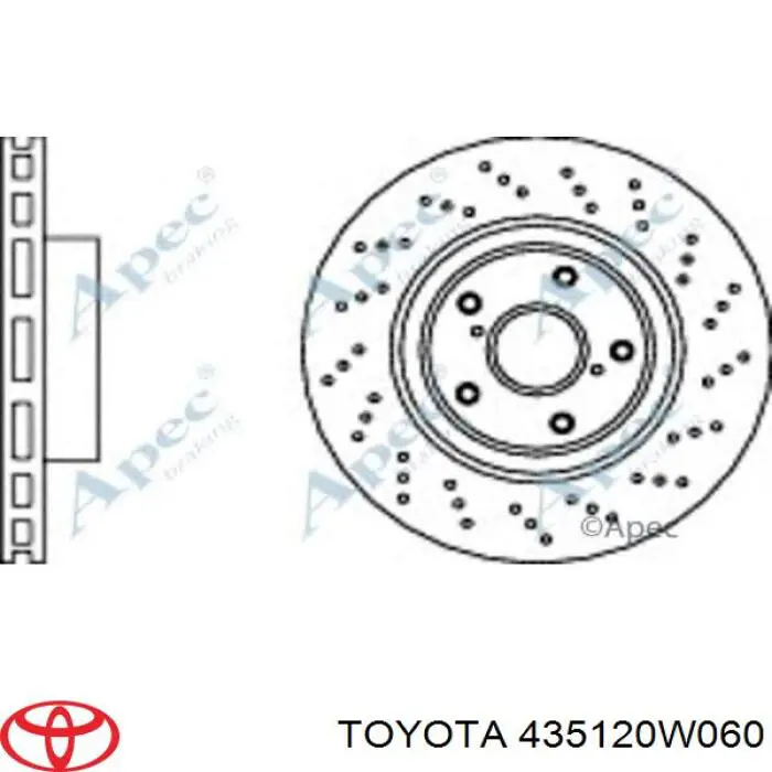 435120W060 Toyota Гальмо дискове переднє