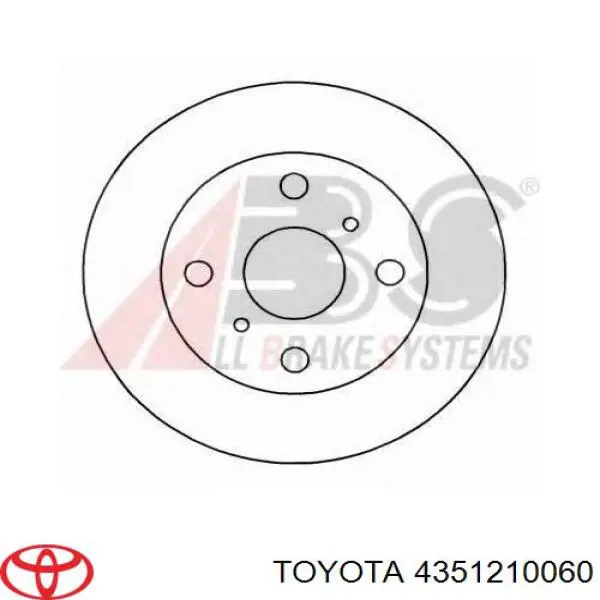 Диск гальмівний передній Toyota Starlet 2 (P7) (Тойота Старлет)