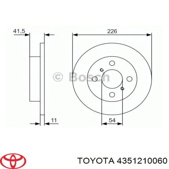 Диск переднього гальма Toyota 4351210060 ціна, від 93.57 USD