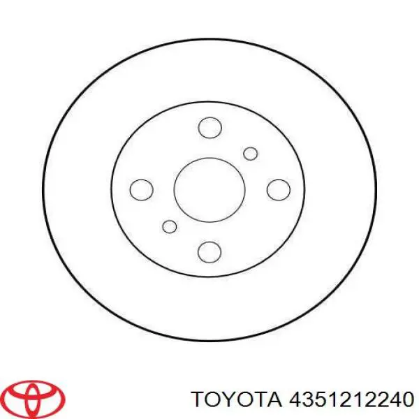 Диск гальмівний передній 4351212240 Toyota