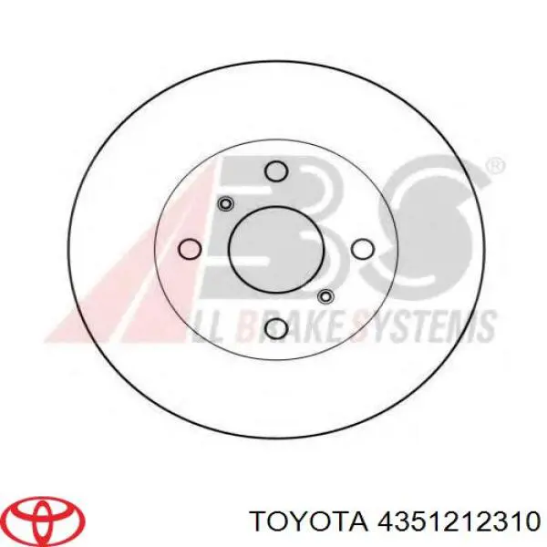 Диск гальмівний передній 4351212310 Toyota