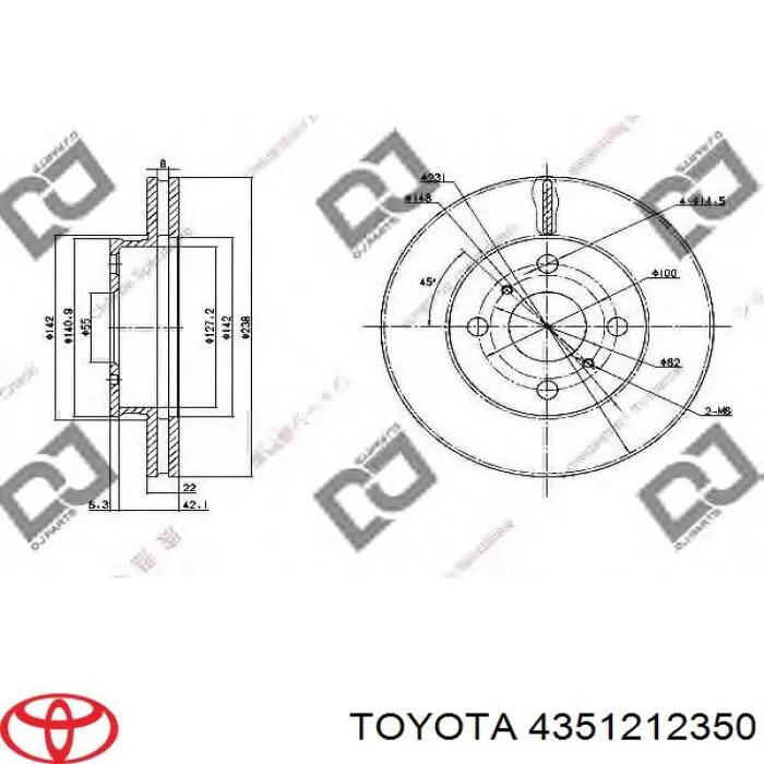 Купити 4351212350 Toyota Ротор гальмівний