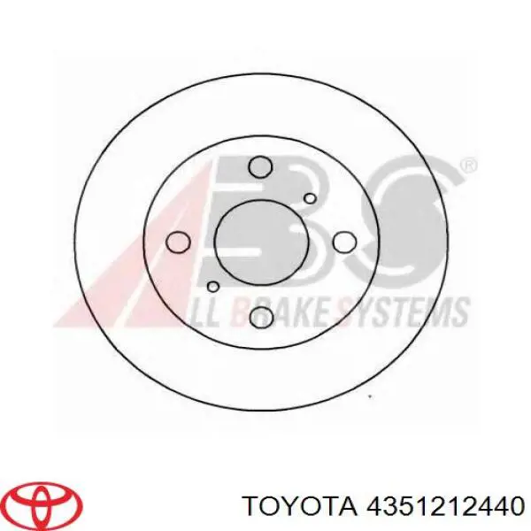 4351212440 Toyota диск гальмівний передній