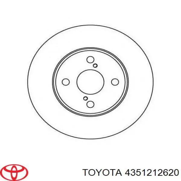 Диск переднього гальма Toyota 4351212620 ціна, від 33.29 USD