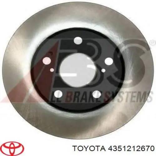 Диск переднього гальма Toyota 4351212670 ціна, від 45.36 USD
