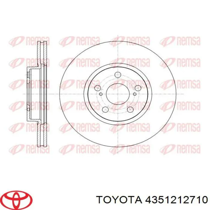 4351212710 Toyota Гальмо дискове переднє